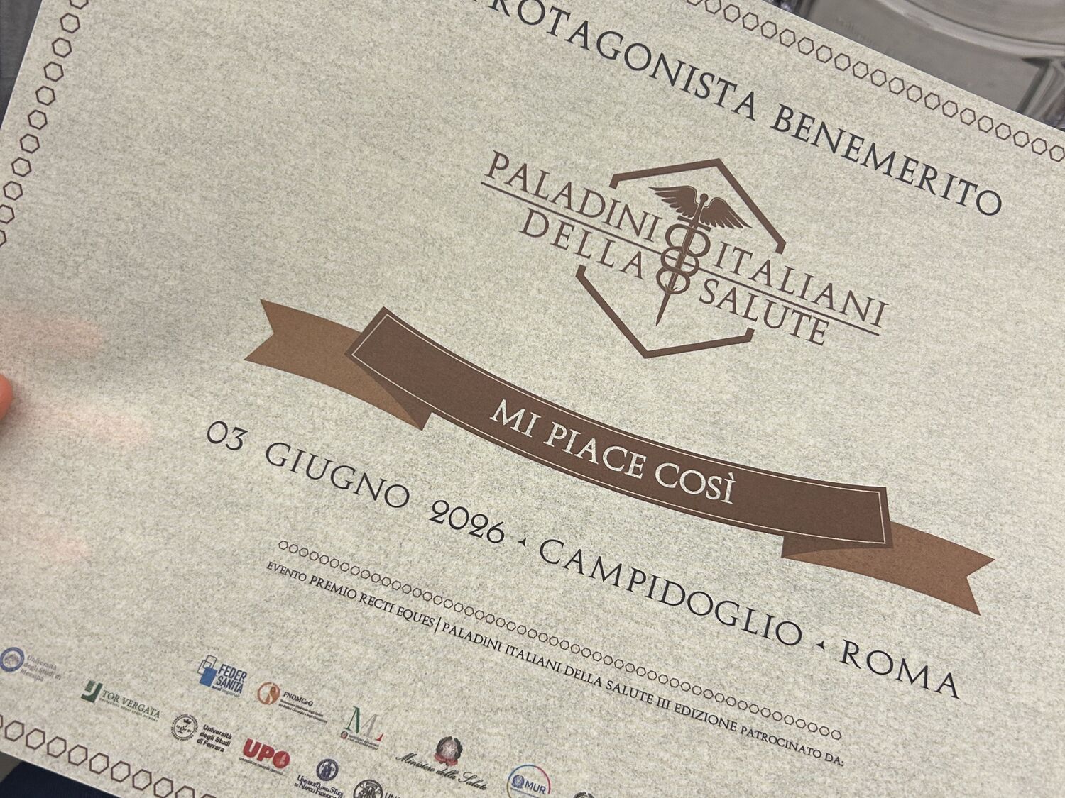 mi piace così proclamata tra i paladini italiani della salute